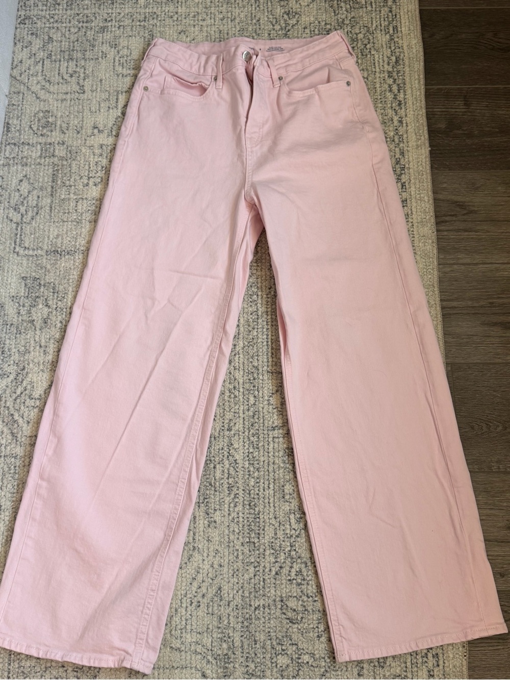 Old Navy • High-Rise Wide Leg Light Pink Women's Jeans